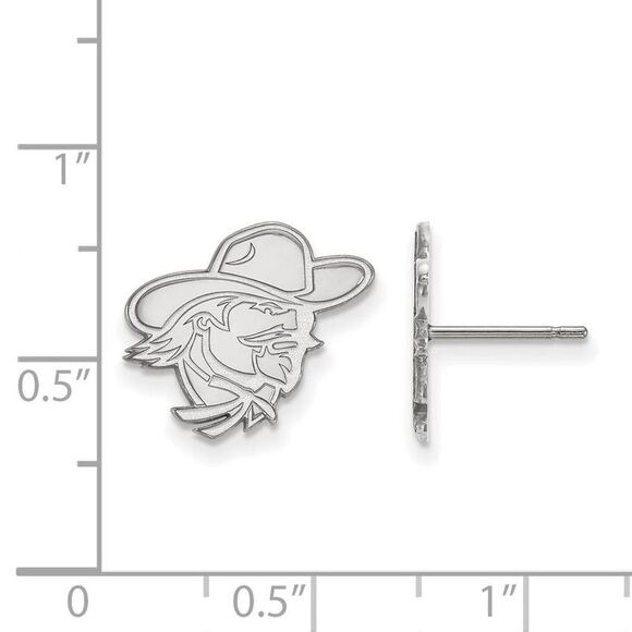 Sterling Silver Eastern Kentucky University Small Post Earrings - Picture 2 of 3